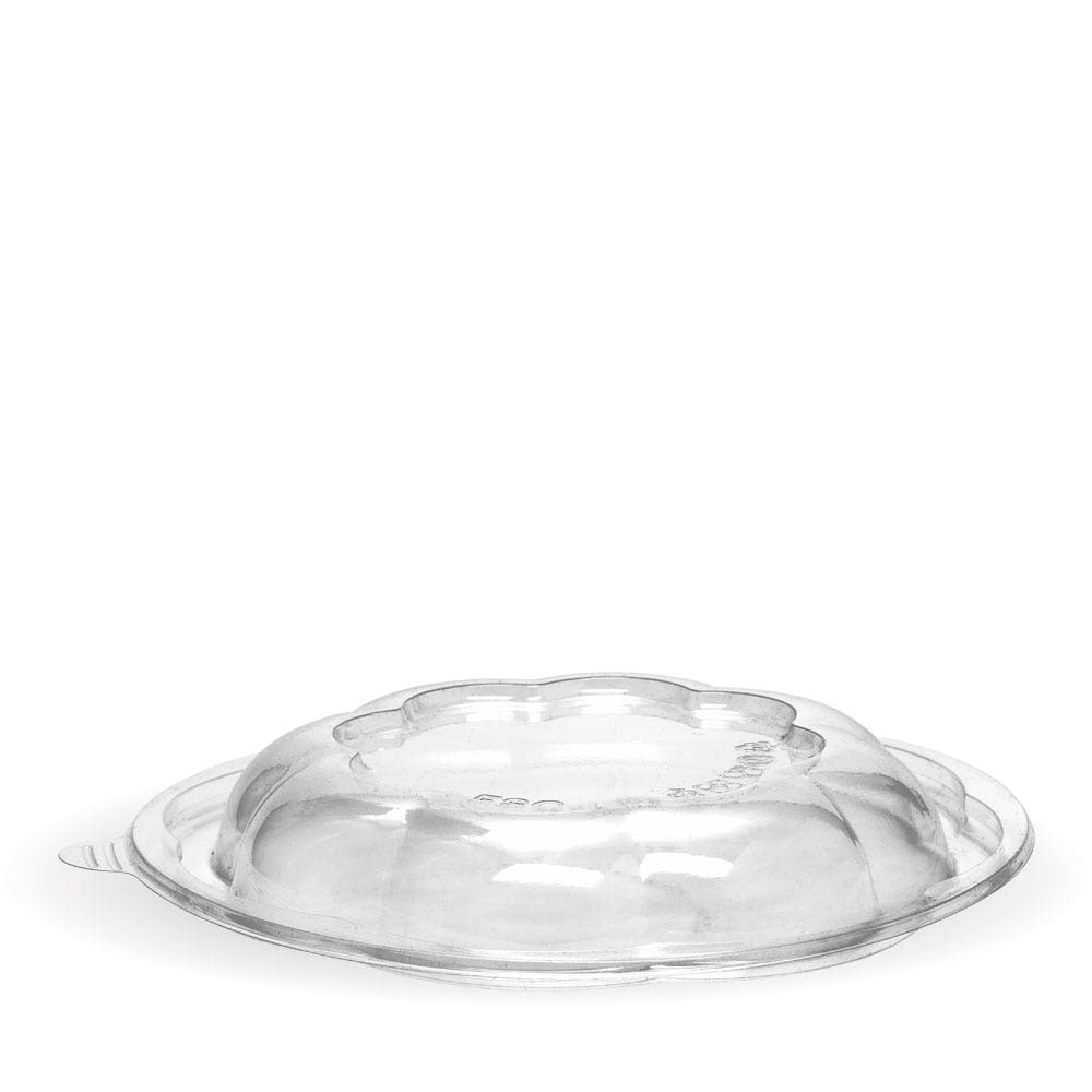 840 & 1,080ml / 24 & 32oz Clear Salad BioBowl Lid 1