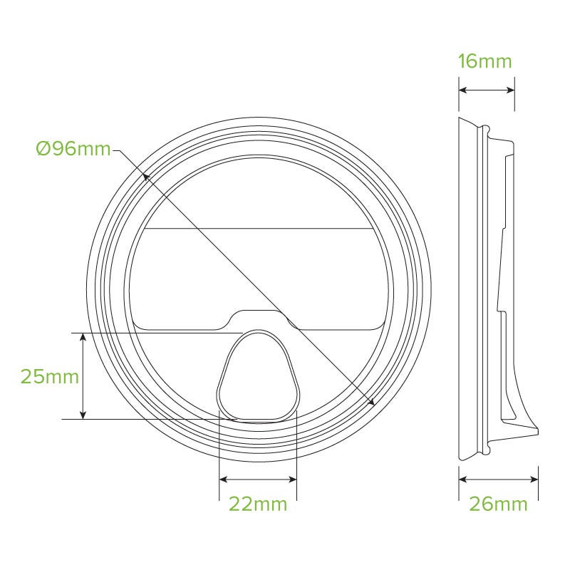 300-700ml Sipper Clear BioCup Lid 2