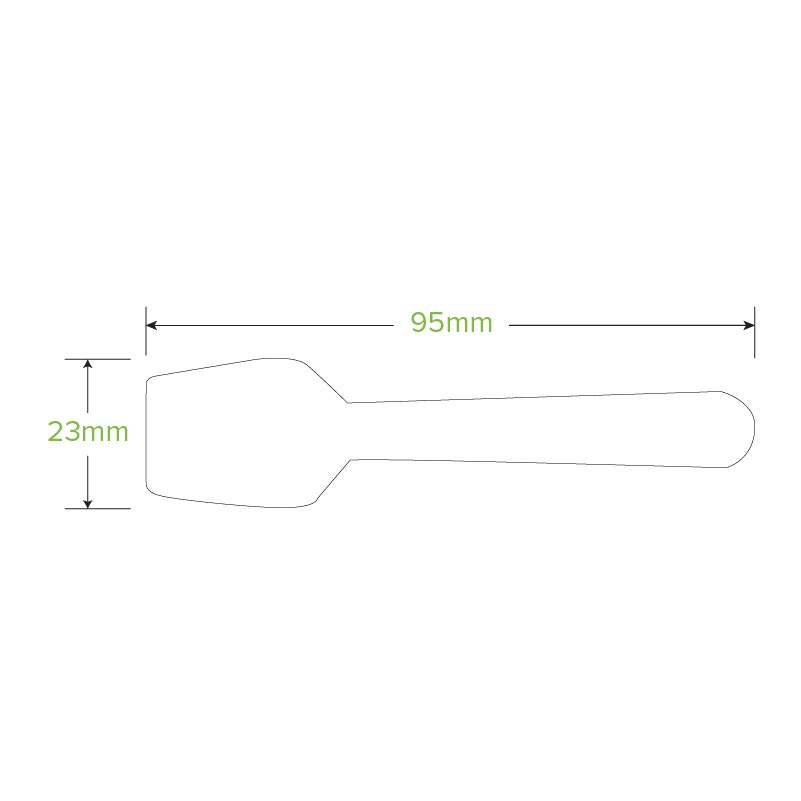 10cm Wood Ice Cream Spoon 2