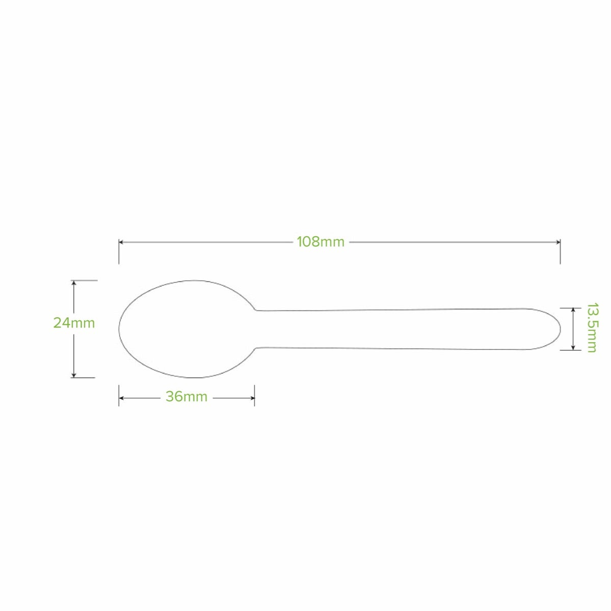 10cm Coated Wood Teaspoon 2