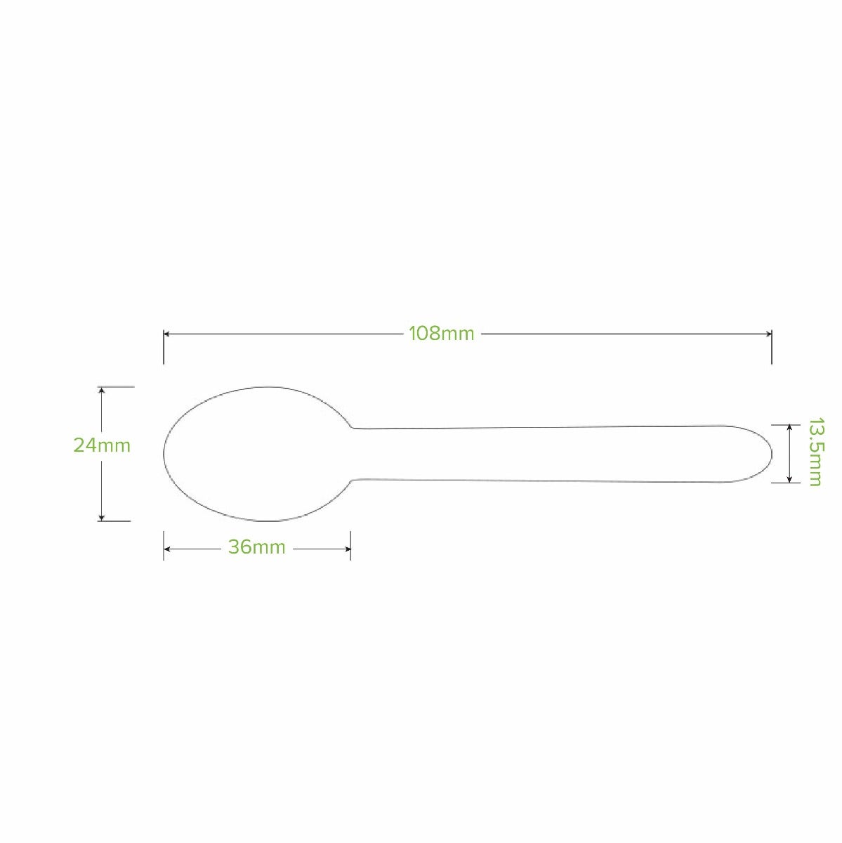 10cm Wood Teaspoon 2