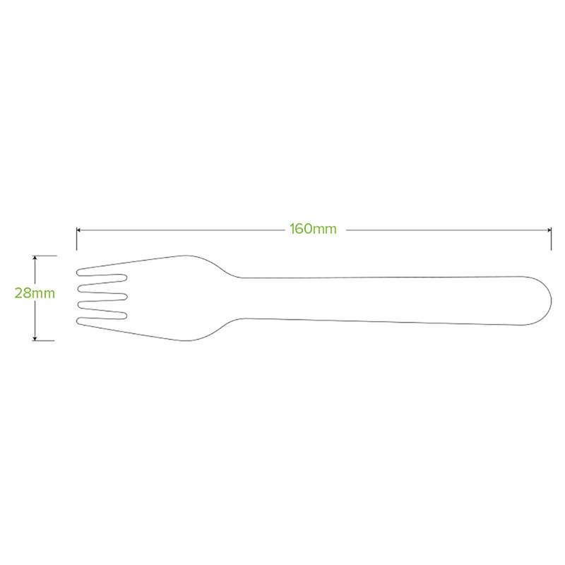 16cm Unbranded Wood Fork - Bulk Pack 2