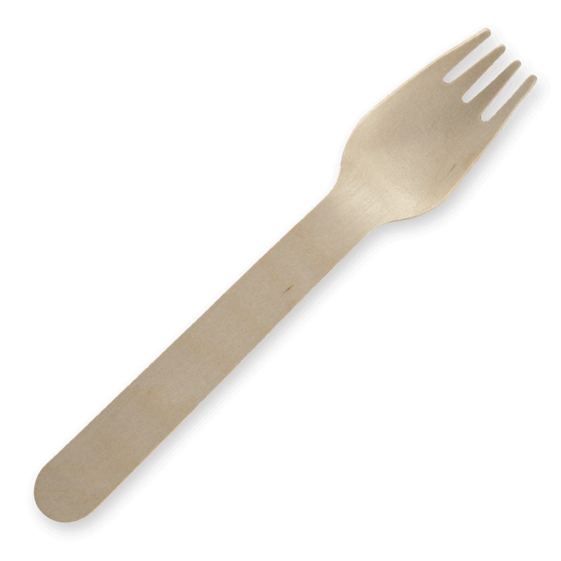 16cm Unbranded Wood Fork - Bulk Pack 1