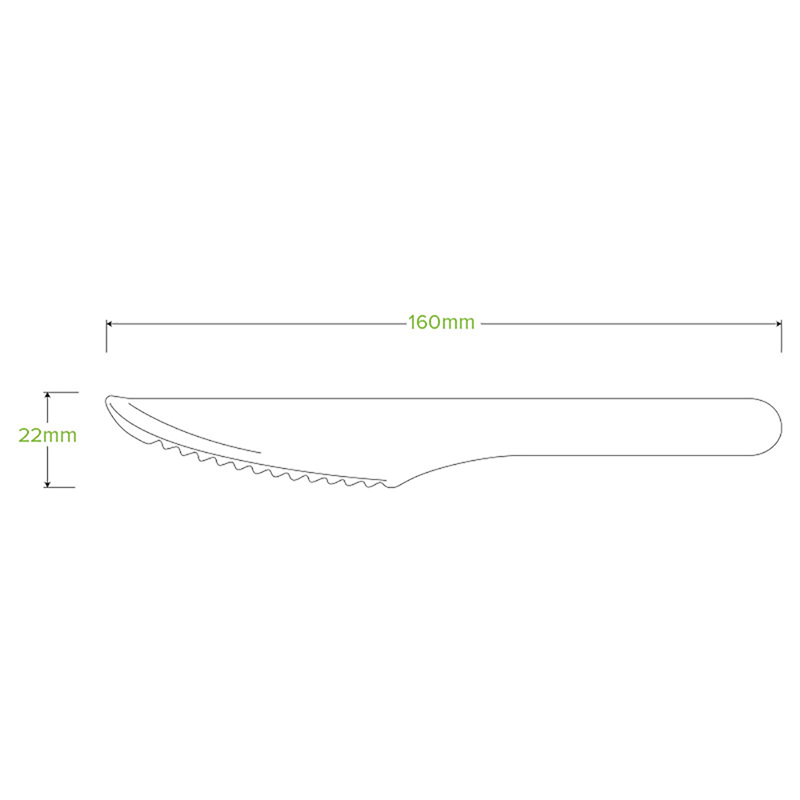 16cm Unbranded Wood Knife - Bulk Pack 2