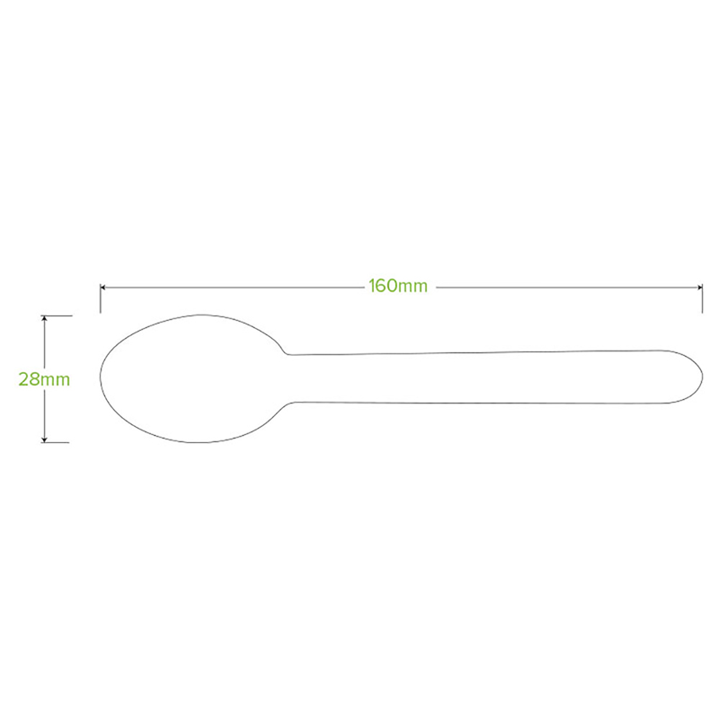 16cm Unbranded Wood Spoon - Bulk Pack 2