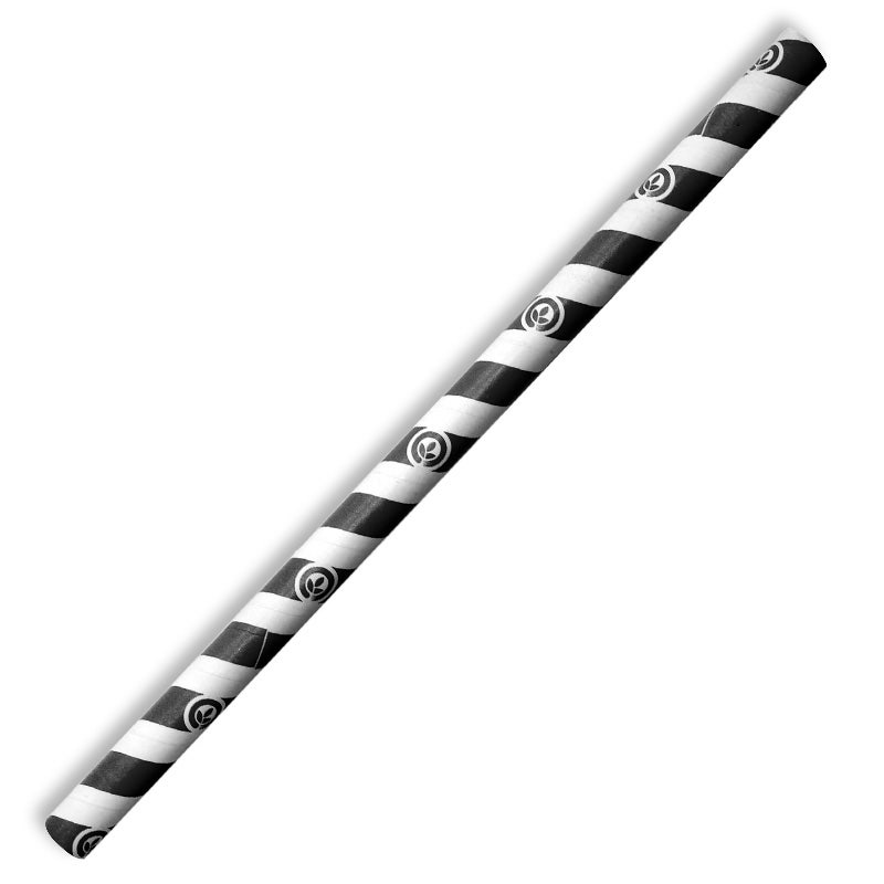 10mm Jumbo Black Stripe BioStraw 1