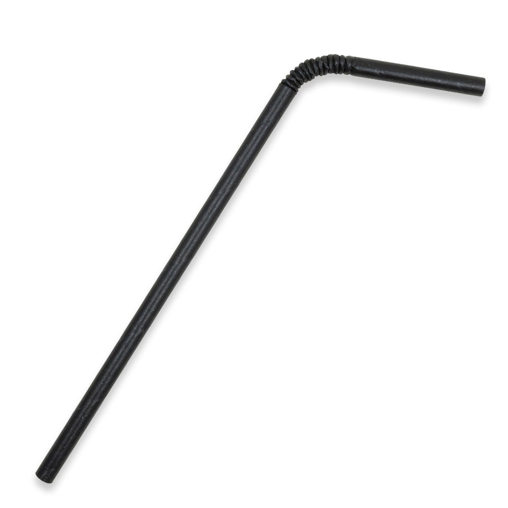 6mm Regular Black Bendy BioStraw 1