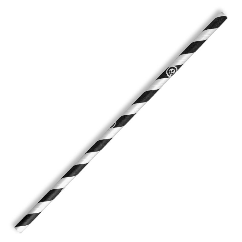 6mm Regular Black Stripe BioStraw 1