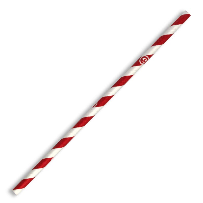 6mm Regular Red Stripe BioStraw 1