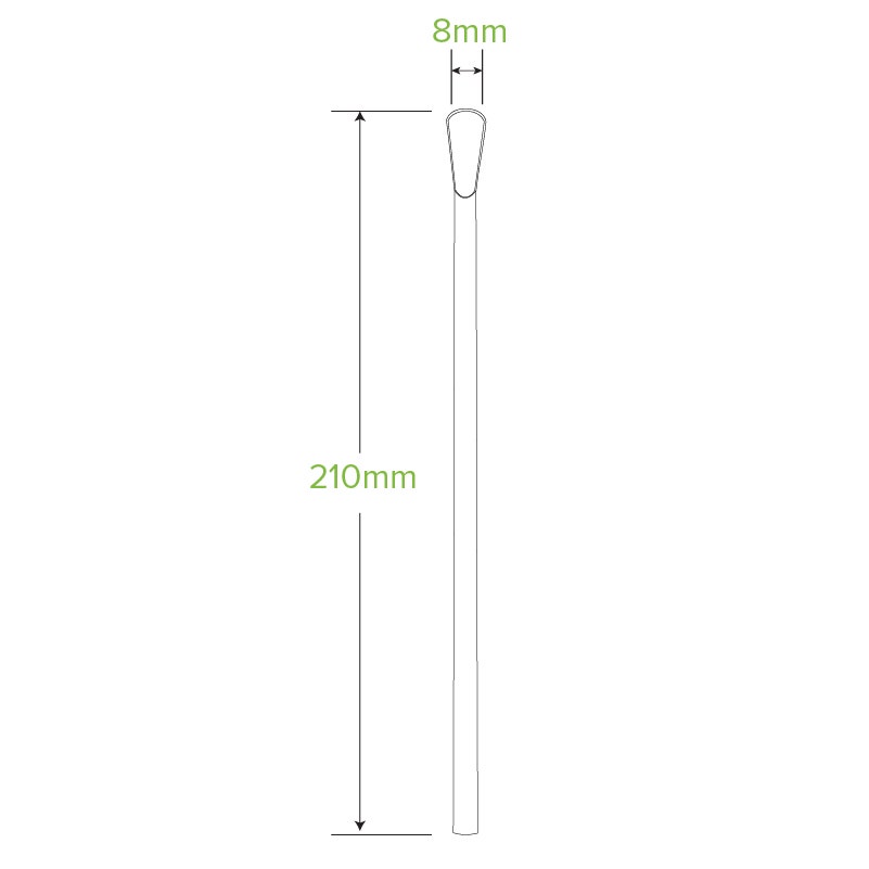 8mm Individually Wrapped Spoon Straw 2