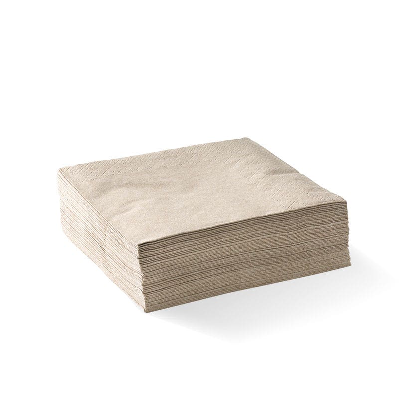 2-Ply Natural Corner Embossed Cocktail BioNapkin 1