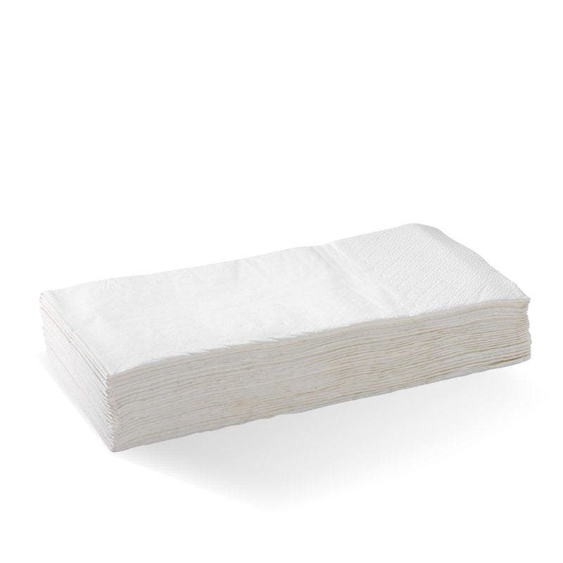 2-Ply 1/8 Fold White Dinner BioNapkin 1