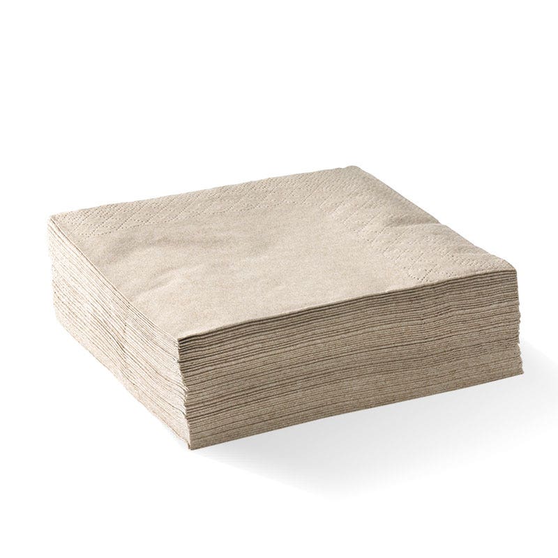 2-Ply 1/4 Fold Natural Corner Embossed Dinner BioNapkin 1