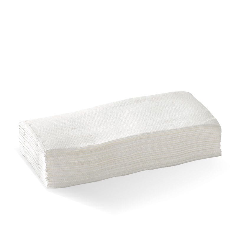 2-Ply 1/8 Fold White Quilted Dinner BioNapkin 1