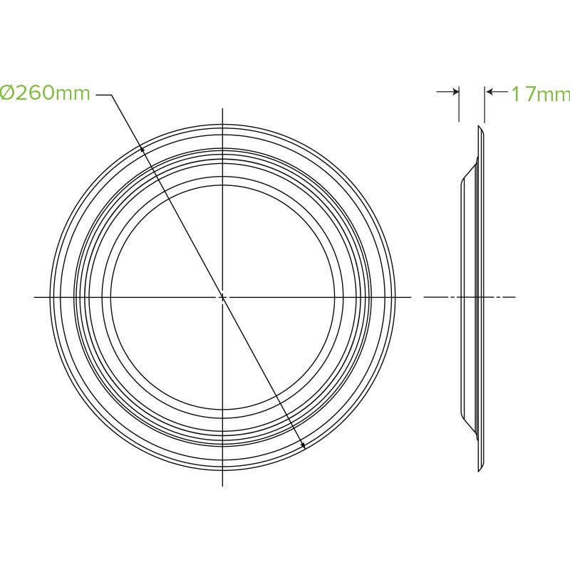 20 Pack - 25cm / 10" Round Plant Fibre Plates 2