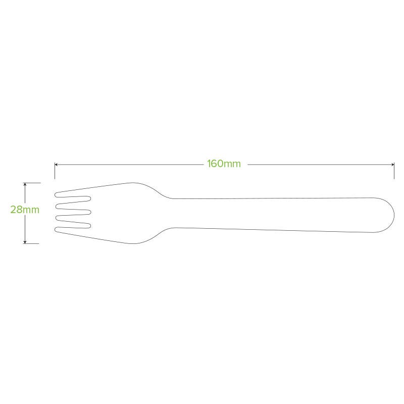 50 Pack - 16cm Wooden Fork In Paper Sleeves 2