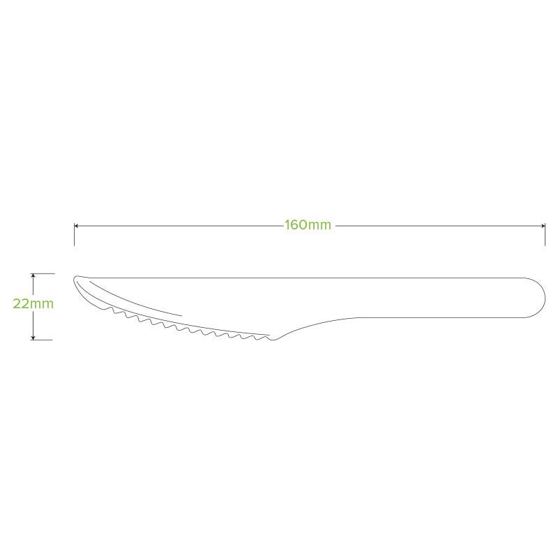 10 Pack - 16cm Wooden Knife In Paper Sleeves 2
