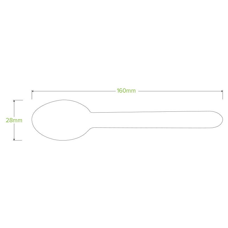 20 Pack - 16cm Wooden Spoon In Paper Sleeves 2
