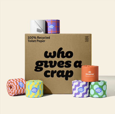 100% Recycled Toilet Paper - Double Length Rolls
